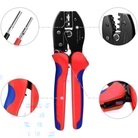 Pince à sertir solaire MC4 Kit de pinces à sertir pour panneau solaire 2,5/4/6 mm², OUYLAF, 27 pièces