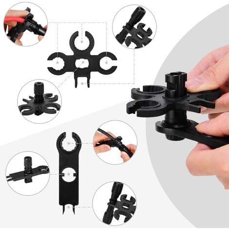 Pince à sertir solaire MC4 Kit de pinces à sertir pour panneau solaire 2,5/4/6 mm², OUYLAF, 27 pièces