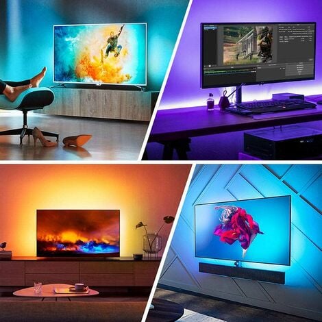 Ruban LED 30M (15mx2) Bleutooth Bande LED 5050 RGB, Contrôlé par APP du Smartphone et Télécommande, Synchroniser avec Rythme de Musique/Fonction de Minuterie, OUYLAF, Multicolore