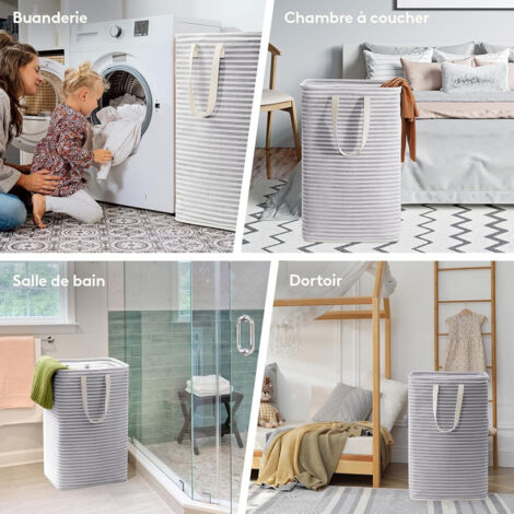 Lifewit Panier Linge Extra Plat, Paniere Linge Sale avec Couvercle, Corbeille a Linge Bambou avec Sac Amovible et Poignée, Bac Linge Etroit pour Chambre, Salle de Bain, Buanderie, 50 L, Beige Lifewit Panier Linge Extra Plat, Paniere Linge Sale avec Couvercle, Corbeille a Linge Bambou avec Sac Amovible et Poignée, Bac Linge Etroit pour Chambre, Salle de Bain, Buanderie, 50 L, Beige