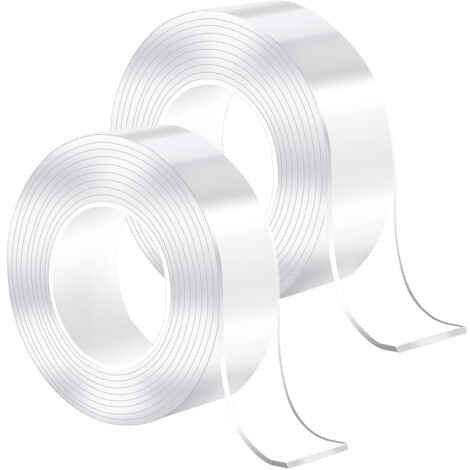 ACRYLIC MAGIC - Ruban Adhésif Double Face Ultrarésistant, 3MètresRuban Adhésif Double Face Robuste,sans Traces,Amovible, Réutilisable, Lavable,OUYLAF