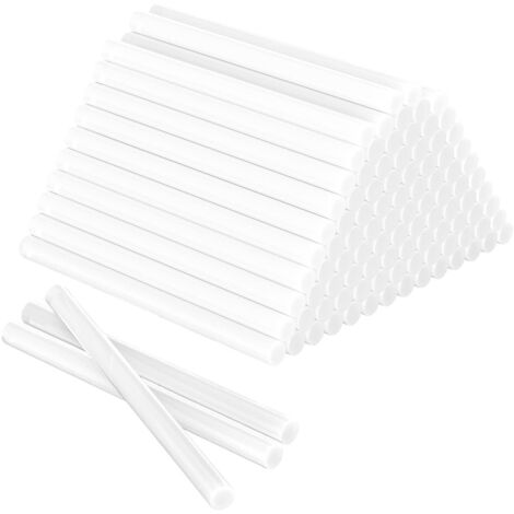 100pcs Lot de Bâtons de Colle Chaude, Bâtonnets de Colle Transparents Universels pour Pistolet à Colle Chaude, Idéal pour Bricolage, Artisanat, Loisir - 100 x 7mm, OUYLAF