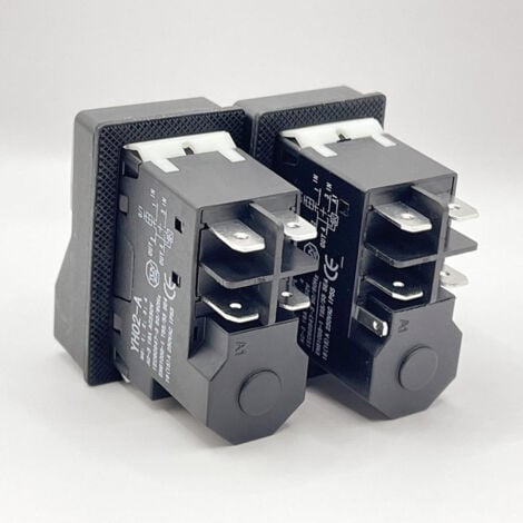 Interrupteur Magnétique Etanche, 4 Broches Bouton Poussoir Marche/Arrêt Commutateur Arrêt de Démarrage Accessoires pour Machines-Outils 250V 16A, Accessoires pour Dyson Filtre Remplacement