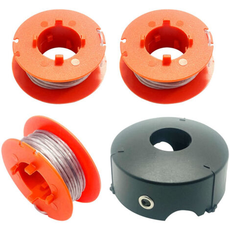 F016800175 Bobine de Fil pour Bosch Art 23 26 30 Easytrim et Combitrim,Pro-Tap Automatique Bobine Cordon Souple,8M x 1,6mm avec Couvercle F016L71088(3 Bobine + 1 Couvercle),OUYLAF