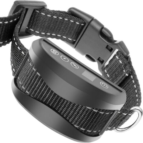 Collier Anti-aboiement Chien - 3 Modes Choc Électrique/Sensibilité Aide au Dressage Inoffensif Automatique IP65 Batterie Rechargeable Sangle Reflechissant Réglable pour Petit Gros Chien,OUYLAF