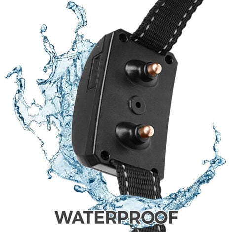 Collier Anti-aboiement Chien - 3 Modes Choc Électrique/Sensibilité Aide au Dressage Inoffensif Automatique IP65 Batterie Rechargeable Sangle Reflechissant Réglable pour Petit Gros Chien,OUYLAF