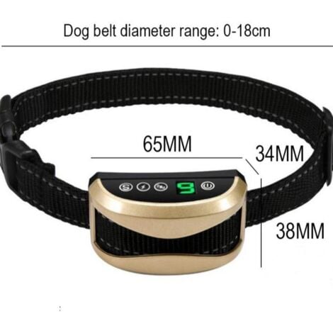 Collier Anti-aboiement Chien - 3 Modes Choc Électrique/Sensibilité Aide au Dressage Inoffensif Automatique IP65 Batterie Rechargeable Sangle Reflechissant Réglable pour Petit Gros Chien,OUYLAF