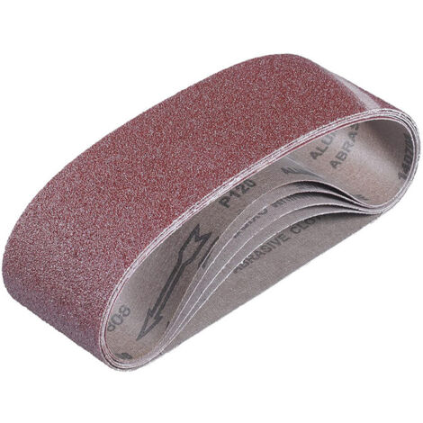 Lot De 5 Bandes Abrasives Zircon Corindon - 760 X 25 Mm - Grains 40, 60, 80, 120 - Pour Ponçage Métal, Bois, Plastique