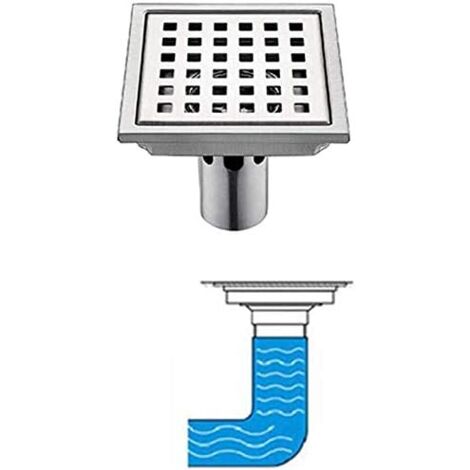 Bonde De Douche Carrée En Inox 304 – 100x100 Mm, épaisseur 4 Mm, Neuve