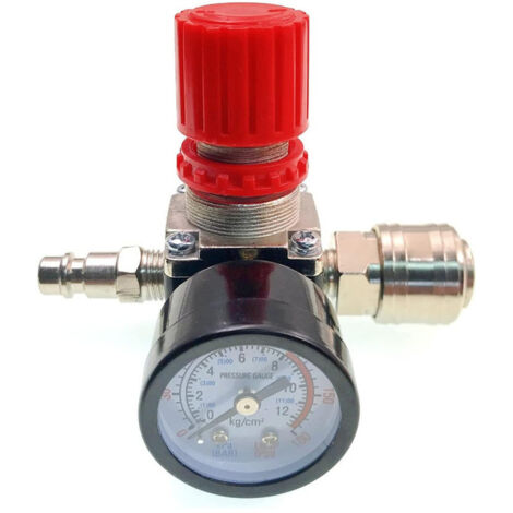 Régulateur de pression de compresseur d'air 1/4", vanne de régulation de pression (valve à quatre voies) avec connexion 140 psi (12 bar) – OUYLAF