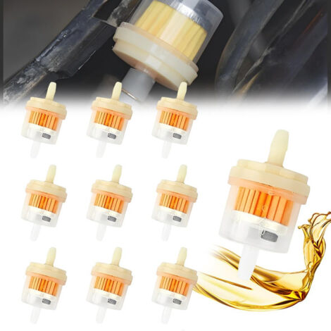 Filtre à carburant en ligne, filtre à essence pour mini scooters, tondeuses à gazon, scooters, motos, VTT, karts, 10 pièces, OUYLAF