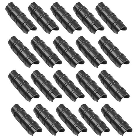 Lot de 20 colliers de serrage en plastique de 19 mm pour cadre de serre, tube de tuyau en ABS, clips de tube de construction de jardin en plastique, pinces de tuyau fixes pour fournitures de plantes,O