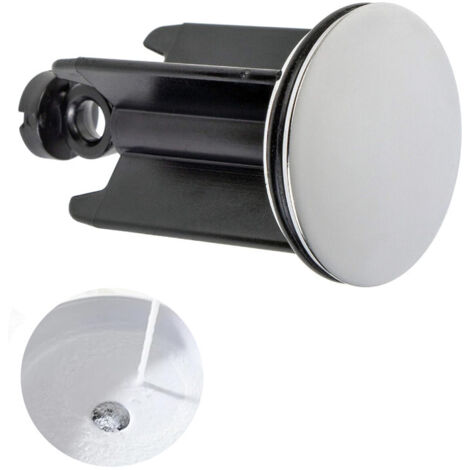 Couvercle d'évier chromé pour salle de bain universelle de 40 mm en laiton avec joint en caoutchouc, couvercle réglable en hauteur, couvercle de baignoire étanche en acier inoxydable - ouylaf (1/5)