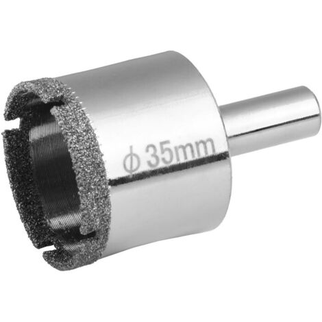 Scie Cloche Diamantée 35mm, Foret Avec Guidage Central, Trépan Avec Revêtement de Surface en Diamant Pour Coupe de Verre, Carrelage, Céramique, Marbre, Calcaire,OUYLAF