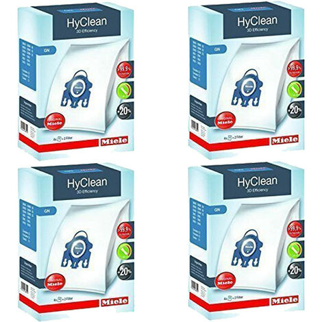 Miele HyClean 3D Efficiency GN - Sacs Sacs d'aspirateur - 4 pièces + 2  filtres - Ce