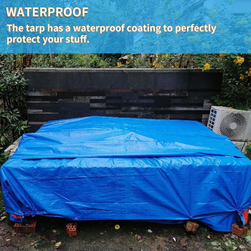 Bâche De Protection 3x4m Imperméable & Anti-UV - Idéale Jardin, Piscine, Bois, Voiture Et Bateaux