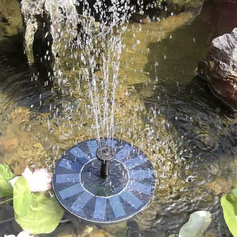 Fontaine Solaire - Pompe à Eau Solaire - Décoration en Feuille de