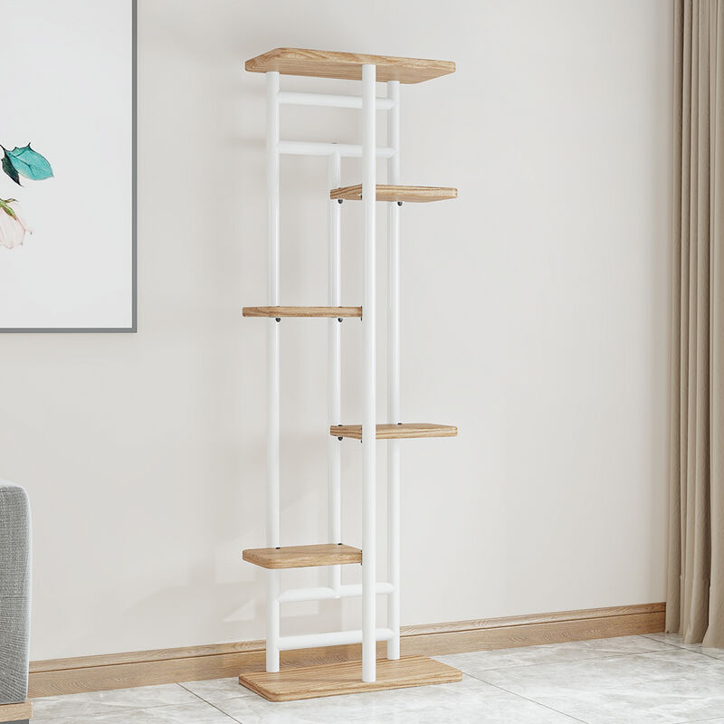 JEPRECO Étagère Moderne à 3 Niveaux Pour Plantes D'intérieur, 116,8 Cm De Haut, Organisateur De Pot De Fleurs D'angle Pour Salon, Balcon, Terrasse, Jardin (marron Rustique