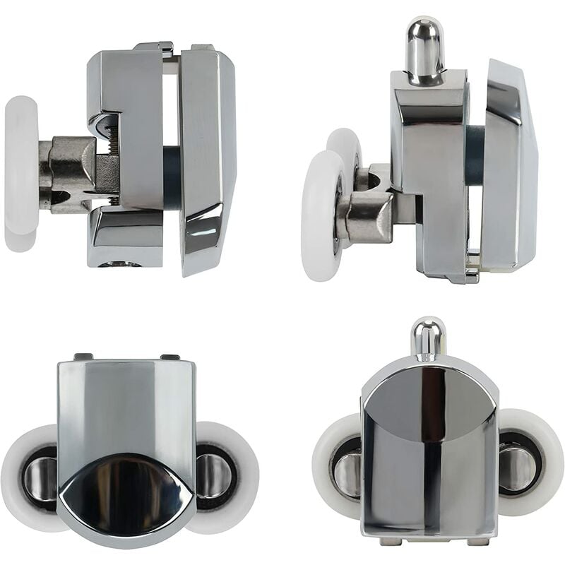 8pcs Roulettes pour porte de douche Porte Coulissante de Douche avec vis M5  (23mm) : : Bricolage