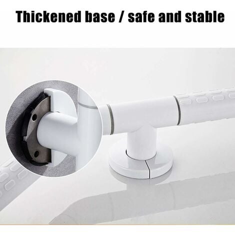 135° Barre D'appui Douche pour Baignoires Acier Inoxydable PVC Barre de Maintien pour Handicapés et Les Personnes âgées WC 45  45cm
