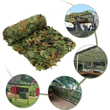 Filet de Camouflage Militaire Renforce pour Chasse Anti UV Tente Jardin