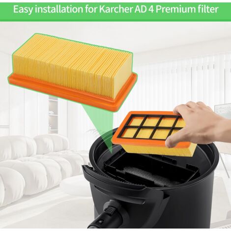 Lot De 2 Filtres F9 Pour Aspirateur WD - Compatibles WD 2500 M / WD 3200 AF, Performance Améliorée Et Longue Durée - 8