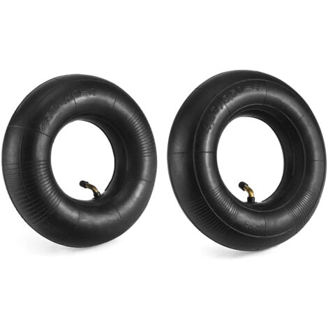 2PCs 4.10/3.50-4 Chambre à air Pneu pour tondeuses à gazon, camions à main chambres à air de rechange valve pliée