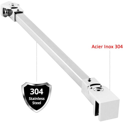 50mm Barre de stabilisation Stabilisateur de verre en acier inoxydable pour épaisseur de verre 8-12mm