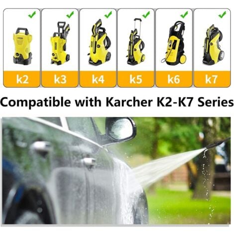 Lance de Nettoyeur Haute Pression pour Karcher K2 K3 K4 K5 K6 K7, LeapBeast Lance pour Karcher Double Fonction Lance Rotatif avec Buse Réglable Accessoire Nettoyeur Haute Pression