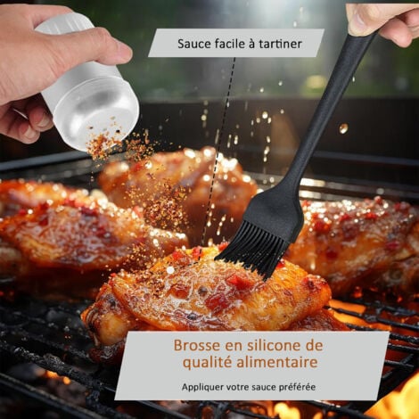 15PCs Ustensiles pour Plancha Spatule pour Barbecue Acier Inoxydable Accessoire Plancha Spatule Professionnelle Pour Barbecue de Gril pour Gril Teppanyaki et Camping