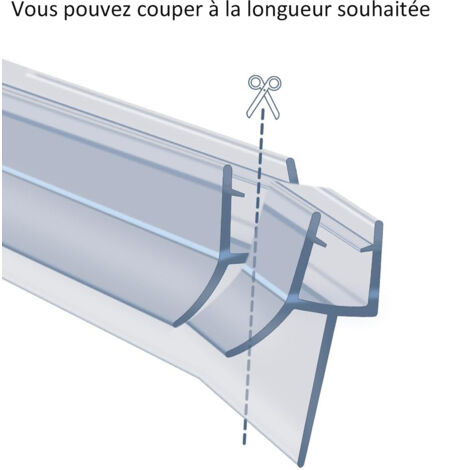 Barrière De Douche Flexible En Silicone - 1m De Long, Ventouses, Anti-débordement Pour Douche, Bain, Cuisine (blanc)