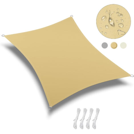 Voile d'ombrage Triangulaire 3x4m Toile Ombrage UV Protection pour Patio Jardin Terrasse Extérieur Balcon (1/5)