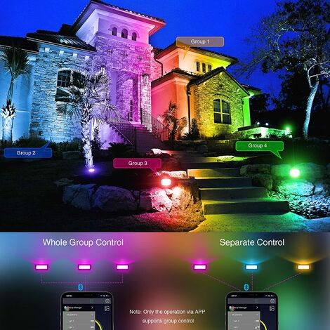 Projecteur led rgb 25w contrôlé par smartphone, projecteur led couleur  exterieur intérieur ip66 etanche connecté application, spot - Cdiscount  Maison