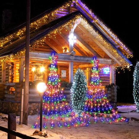 Decoration Noel Exterieur Solaire, Arbre de Noël Solaire en Spirale en  Métal avec LED, Guirlande Lumineuse de Noël avec 3 Modes - Cdiscount Maison