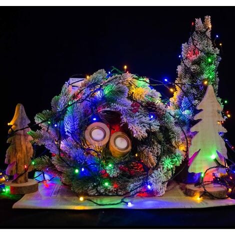 50m Guirlande Luminuese Extérieur LED 500 LED Multicolore avec Prise pour Noël Mariage Fête Maison Jardin