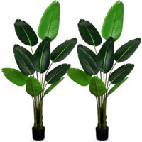 Plante Artificielle Oiseau Du Paradis 120cm Fopamtri - Palmier Tropical Décoratif - Intérieur/Extérieur - Réaliste