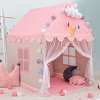Tente de jeu château princesse rose pour filles, lit de bébé, auvent de jeu,  divertissement pour enfants, décor de maison - AliExpress