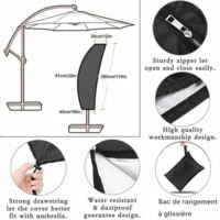Housse De Protection Pour Parasol Déporté - OKZ - 210D Oxford