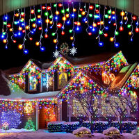 Guirlande LED Noël Lumineuse Rideau 20m 640 Leds Noël Rideau Lumineux  Decoration Fenêtre, Noël Mariage Anniversaire