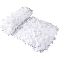 Litreve – Voile d'ombrage rectangulaire 3x4 m blanc – 100% polyester – Protection solaire pour terrasse et jardin – Motif camouflage double face