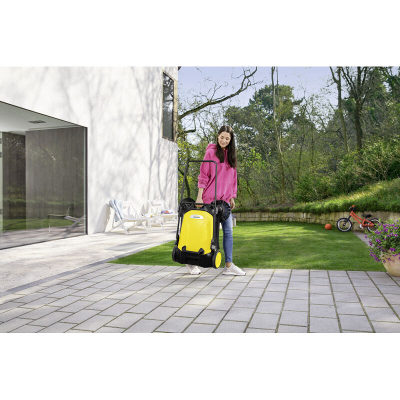Kärcher S 4 – Balayeuse Mécanique, Capacité 20 Litres, Fabriqué En France, Couleur Noir Et Jaune - 9