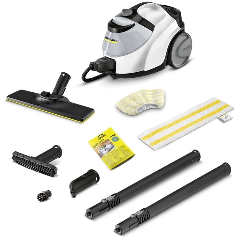 Karcher Nettoyeur Vapeur 4.2 bars SC 5 EasyFix Iron avec fonction VapoHydro Double réservoir avec Kit de Nettoyage Sols