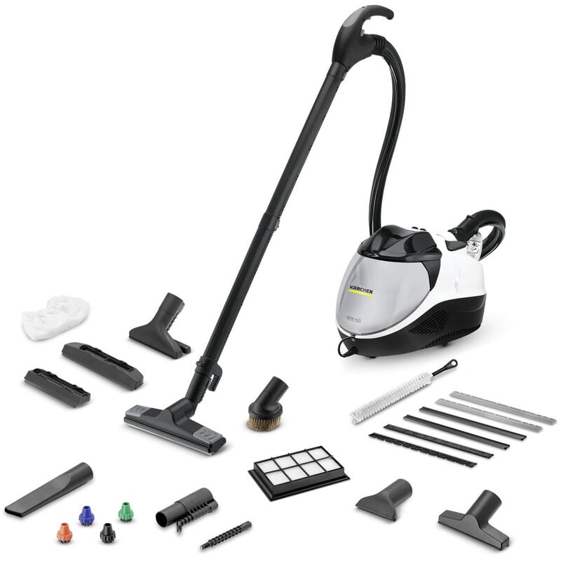 Karcher Aspirateur nettoyeur vapeur SV 7, aspirateur laveur séchant, 3 en 1, élimine 99,99 % des virus et bactéries en un passage, élimine les allergènes