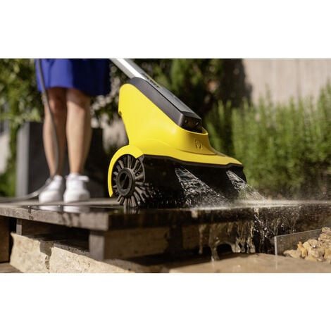 Karcher Nettoyeur de terrasse sur batterie PCL 3-18 Battery Set avec batterie incluse, sans fil, patio cleaner pour terrasse en bois, pierre, composite