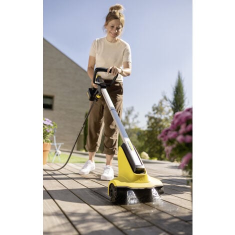 Karcher Nettoyeur de terrasse sur batterie PCL 3-18 Battery Set avec batterie incluse, sans fil, patio cleaner pour terrasse en bois, pierre, composite
