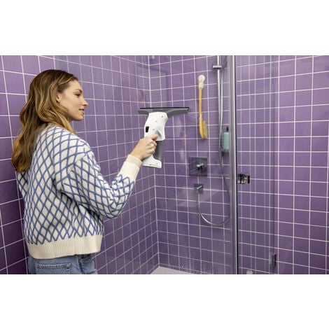 Karcher Nettoyeur de vitres électrique WV1 Plus, laveur de vitre sans traces, autonomie 23 fenêtres, batterie lithium
