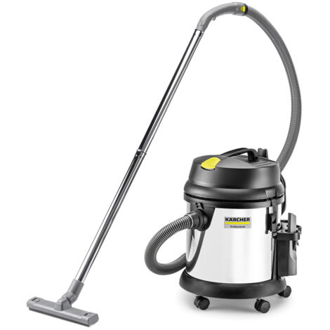 Karcher Aspirateur eau et poussières professionnel NT 27/1 Me, 1380 W avec cuve en acier inox 27 litres résistante aux acides et liquides alcalins