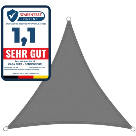 Atmungsaktives Sonnensegel Grau 5 x 5 x 7 m
