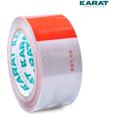 BLPRKOT Reflektierendes Klebeband 5cm X 3m - Rot Weiß Warnklebeband