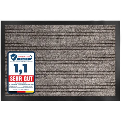 Schmutzfangmatte Dura Fußmatte mit Rutschfester Rückseite Beige 66 x 120 cm